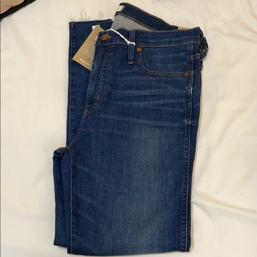 NWT Madewell High- Waisted Jeans Size 32 Frayed He